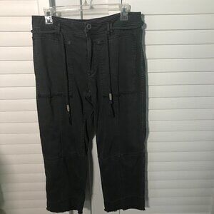 Anthropologie dark gray cropped cargo pants, 28